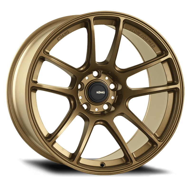 Konig Heliogram 15X9 4X100 ET35 Matte Bronze Knurled Bead Flow Formed
