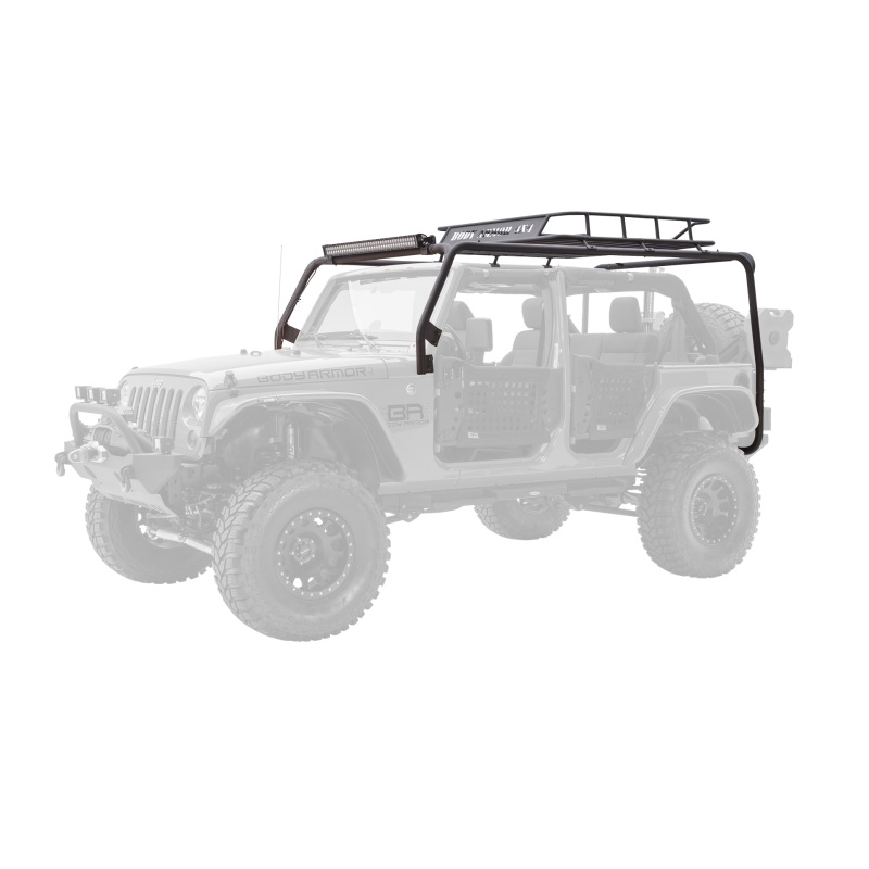 Body Armor 4x4 07-18 Jeep Wrangler JK 4 Door Cargo Roof Rack Box 2 Of 2