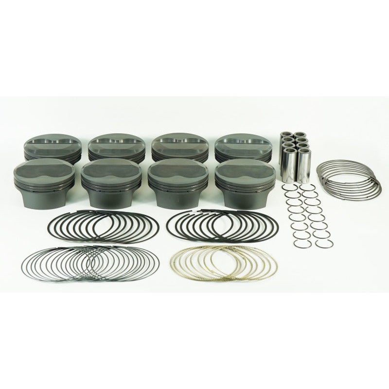 Mahle MS Piston Set SBC 422ci 4.165in Bore 3.875in Stroke 6.0in Rod .927 Pin 4cc 13.5 CR Set of 8