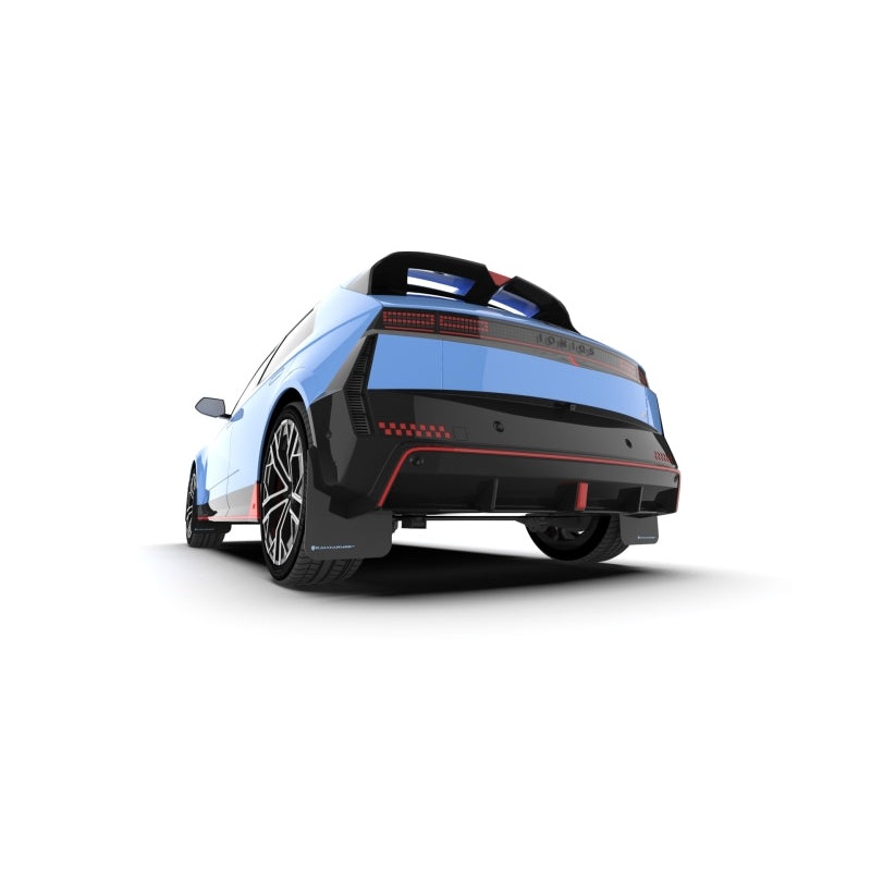 Rally Armor 2025 Hyundai Ioniq 5 N Black Mud Flap w/Light Blue Logo