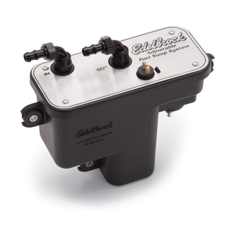 Edelbrock Fuel System Universal Fuel Sump Module Adjustable Fuel Sump Tank Only 255 LPH