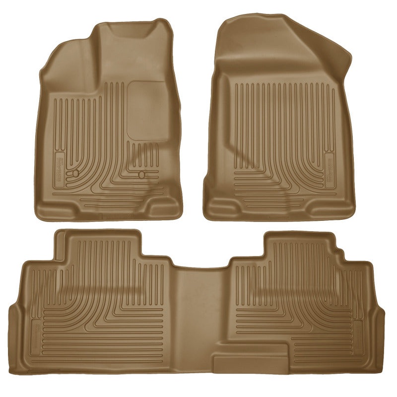 Husky Liners 07-13 Ford Edge / 07-13 Lincoln MKX Weatherbeater Tan Front & 2nd Seat Floor Liners