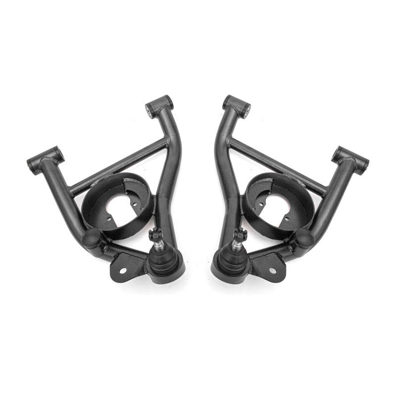 BMR 82-92 F-Body A-arms Lower DOM, Non-adj Delrin Bushings Spring Pocket - Black Hammertone
