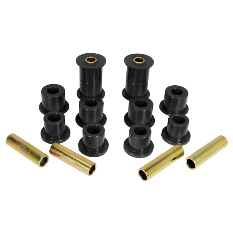 Prothane 74-77 Jeep Cherokee Front Spring & Shackle Bushings (w/ 1.25in OD Main Eye) - Black