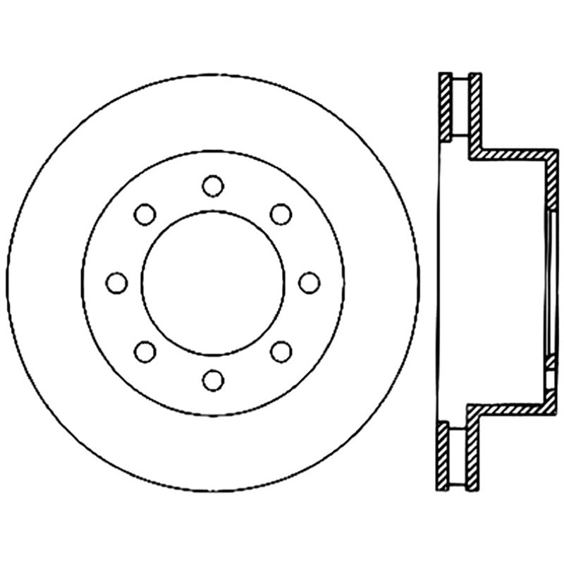 StopTech Power Slot 06-08 Dodge Ram 1500 / 03-08 Ram 2500/3500 All Front Right Slotted CRYO Rotor