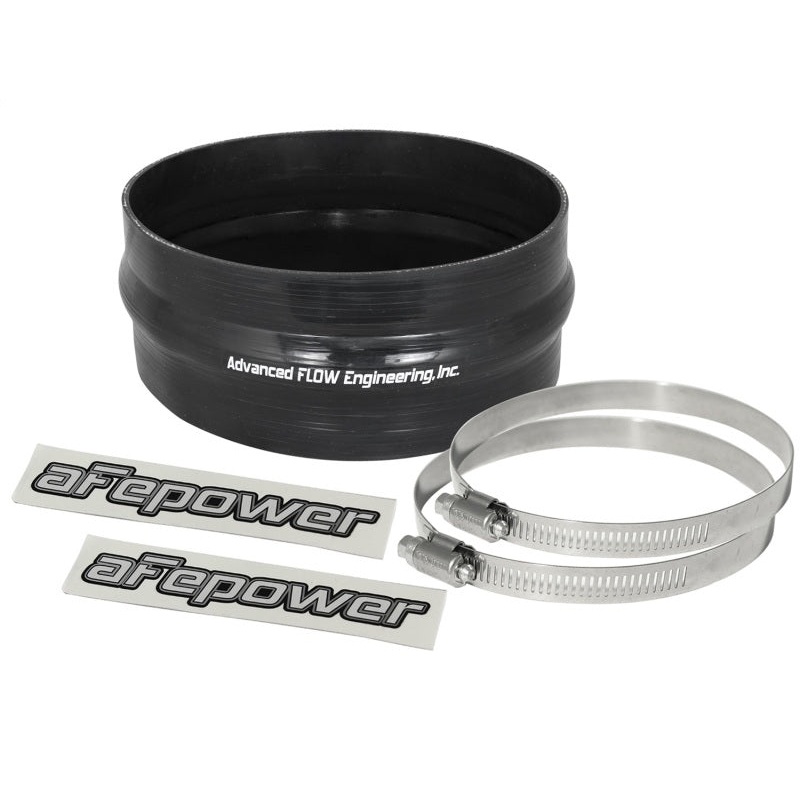 aFe Magnum FORCE CAI Univ. Silicone Coupling Kit (6-1/4in. ID / 2-3/4in. L) Straight w/Hump - Black