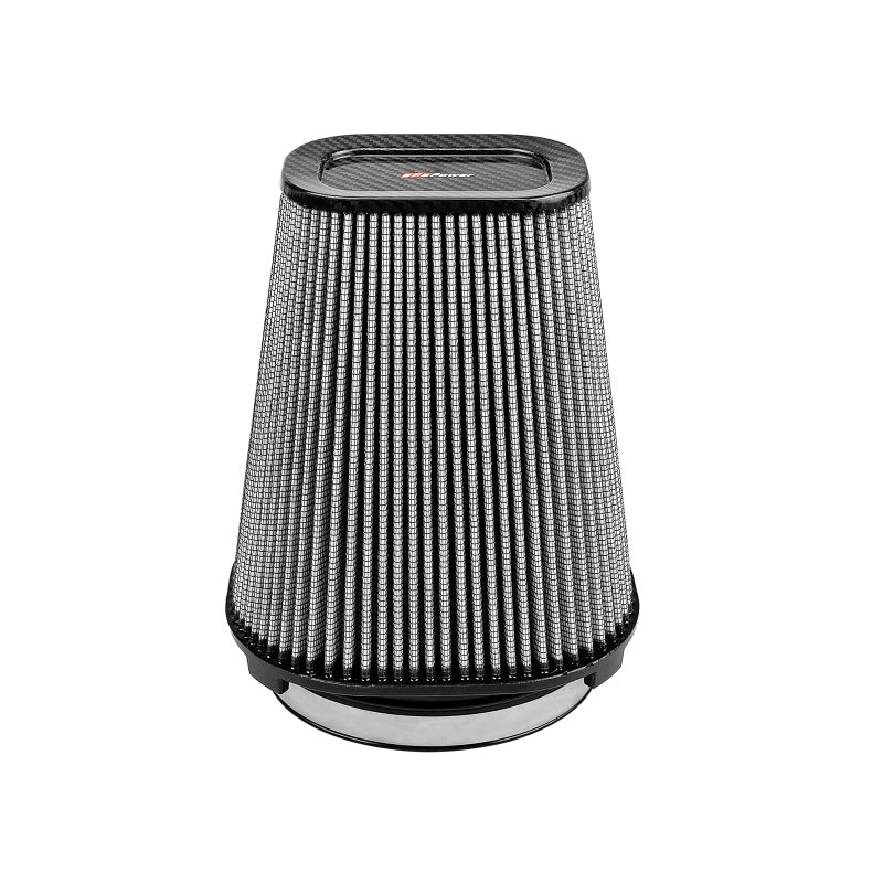aFe MagnumFLOW Pro Dry S Air Filter (7.5x5.5in) F x (9x7in) B x (5.75x3.75in) T (Carbon) x 10in H