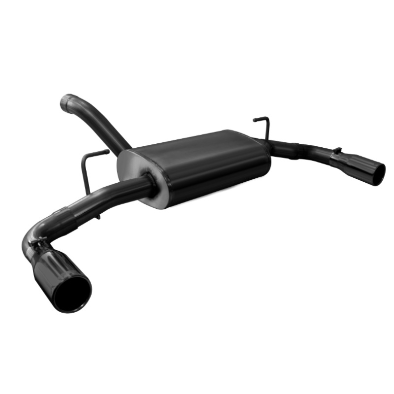 Corsa 2018-2024 Jeep Wrangler JL 2.5in Dual Rear Exit Black Tips Sport Axle-Back Exhaust