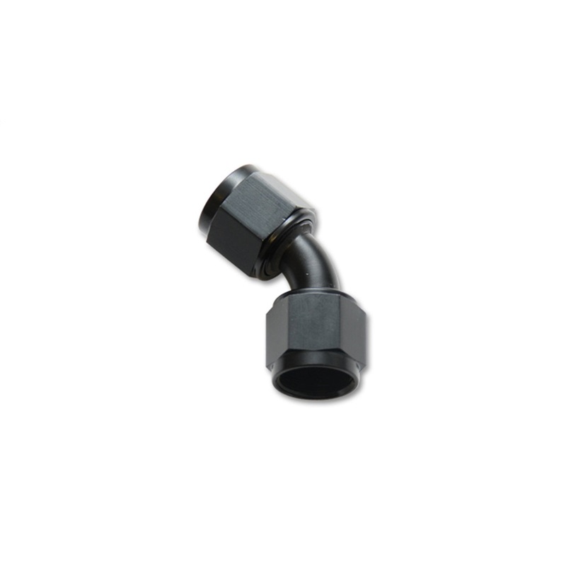 Female 45 Degree Union Adapter; Size: -16AN; 6061 Aluminum; Anodized Black; - CFRI736074254
