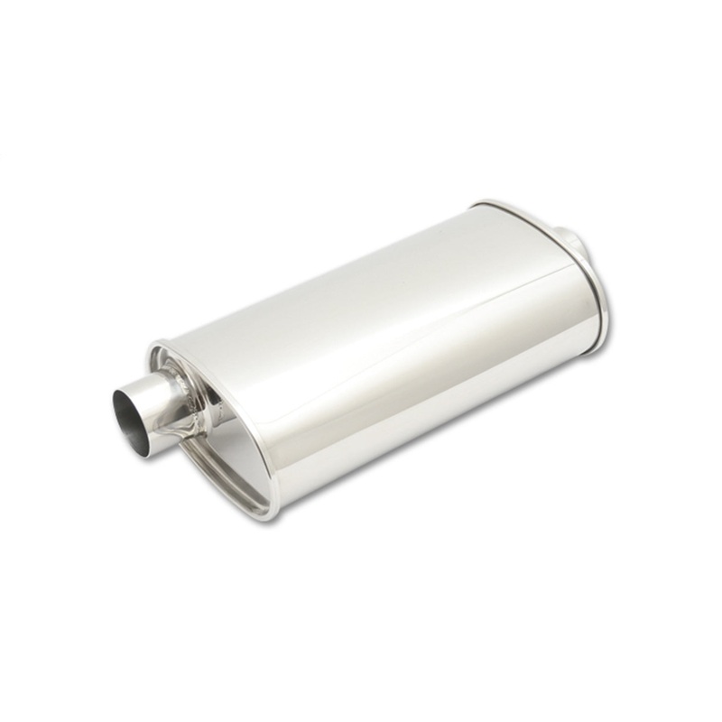 STREETPOWER Oval Muffler; 3 in. Inlet/Outlet; Offset/Center; w/5 in. Tip; - CFRI736073898