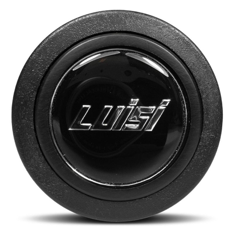 Luisi Rally Steering Wheel Horn Button - Glossy Black Chromed Logo