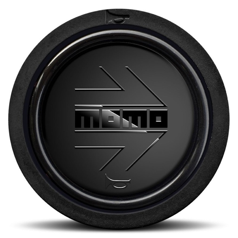 MOMO Horn Button - Black Edition - Matt Arrow Black Edition - Flat Lip - Flush Mount