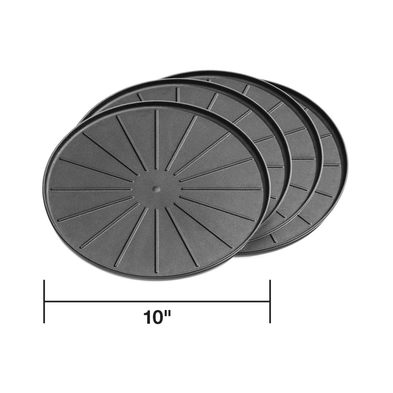 Round Coaster Set; Black; 10 in. Dia.; - CFRI736087544