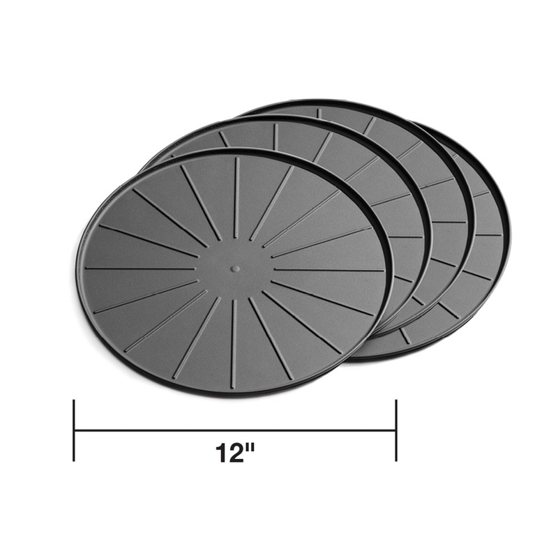 Round Coaster Set; Black; 12 in. Dia.; - CFRI736087540