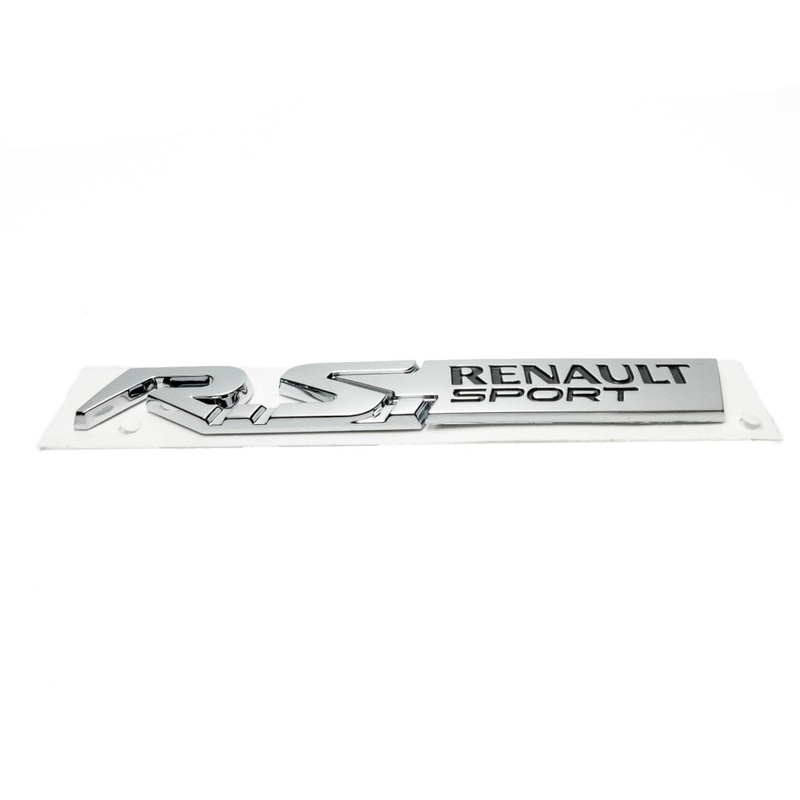 Genuine OEM Renault Sport RS Tailgate Trunk Boot Lid Badge Emblem Lettering Logo Monogram Chrome - Fits Clio RS Megane RS Twingo RS - 848908319R