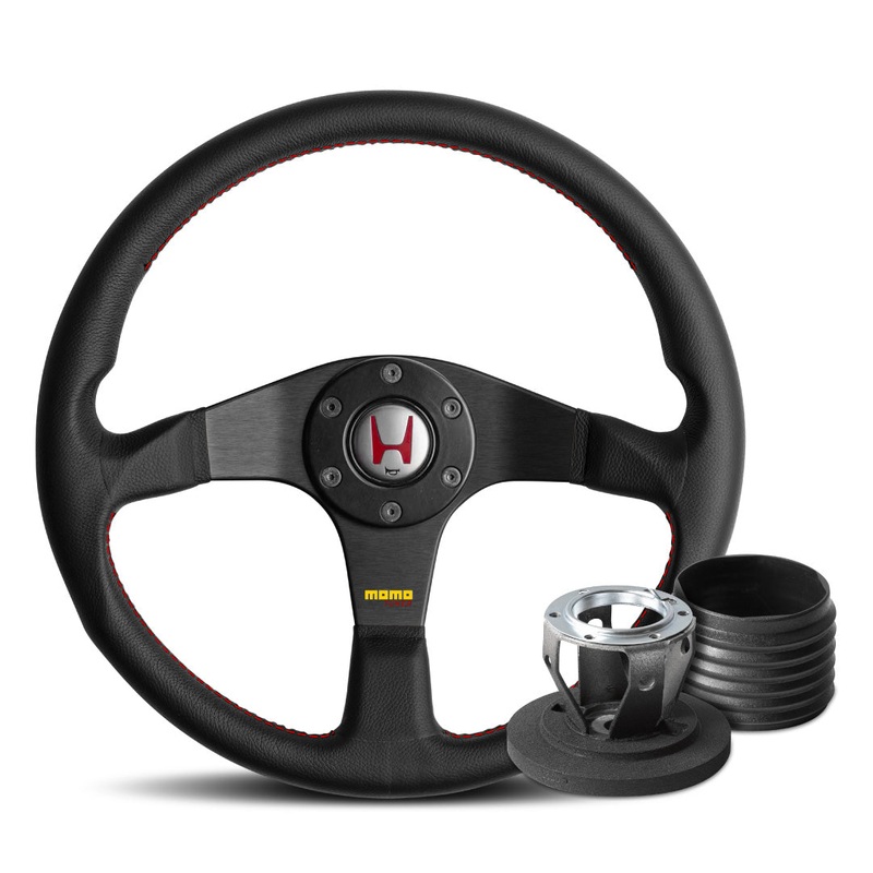 MOMO Tuner Steering Wheel & Honda NSX-R Horn Button & Hub Adapter Boss Kit For Honda NSX NA1 NA2