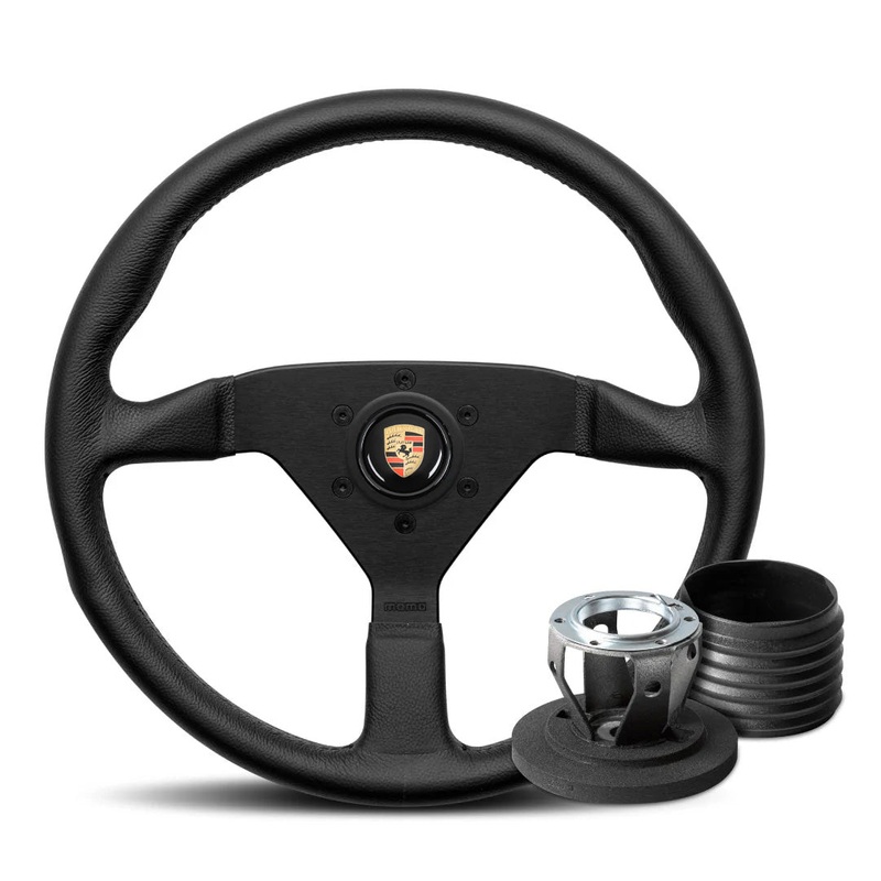 MOMO Montecarlo Steering Wheel & Hub Adapter Boss Kit For Porsche 968, 964, 928 With Airbag