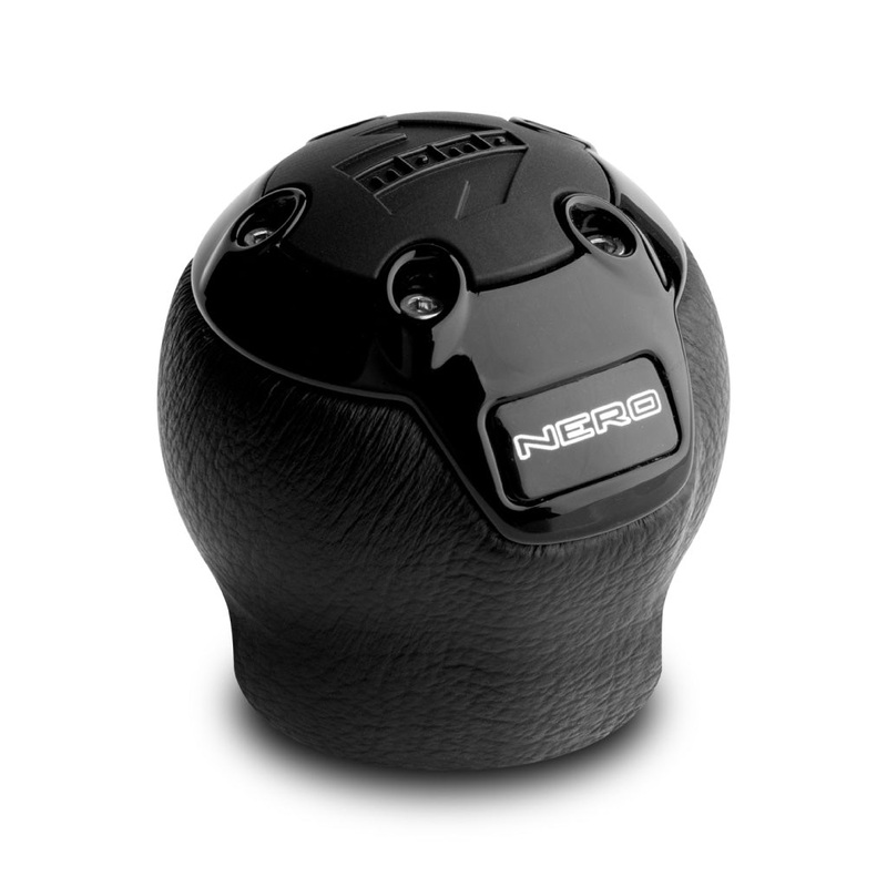 MOMO Nero Shift Knob - Aluminium Leather - Lift Up Reverse