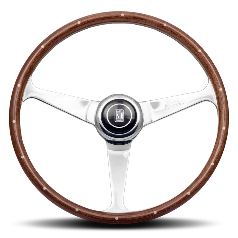 Nardi Anni 50 Steering Wheel - Mahogany Wood Glossy Spokes 380mm