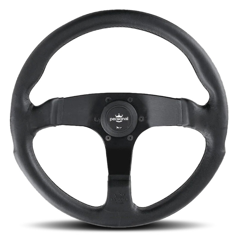 Personal Fitti E3 Steering Wheel - Black Leather Black Spokes 350mm