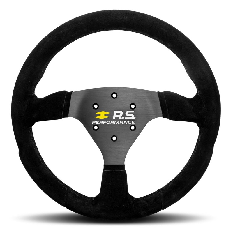 Renault Sport R.S. Performance Steering Wheel - Black Suede Black Spokes 330mm