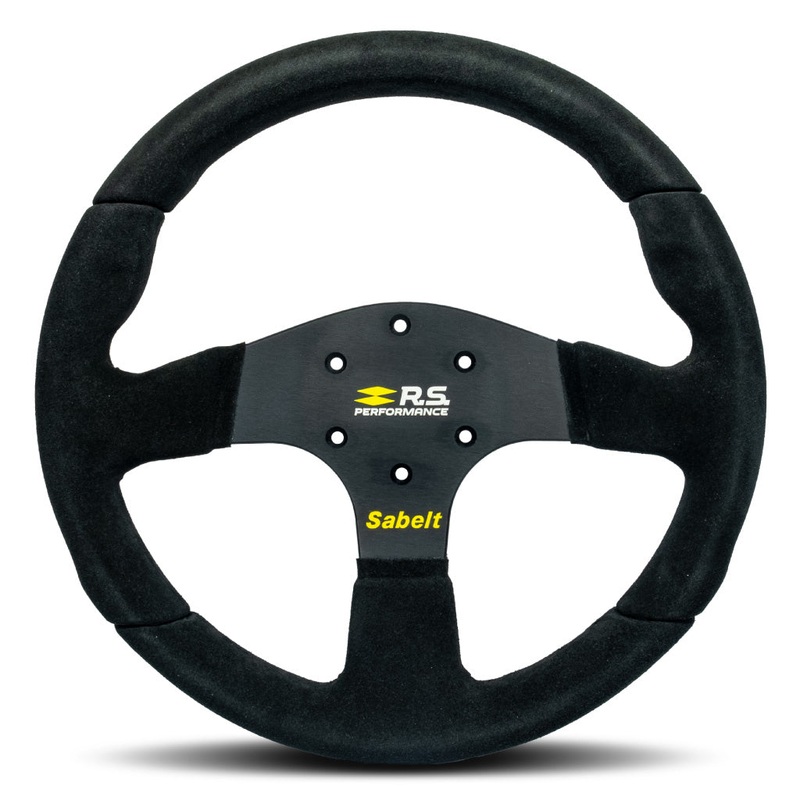 Sabelt Renault Sport RS Performance Steering Wheel - Black Alcantara Black Spokes 330mm