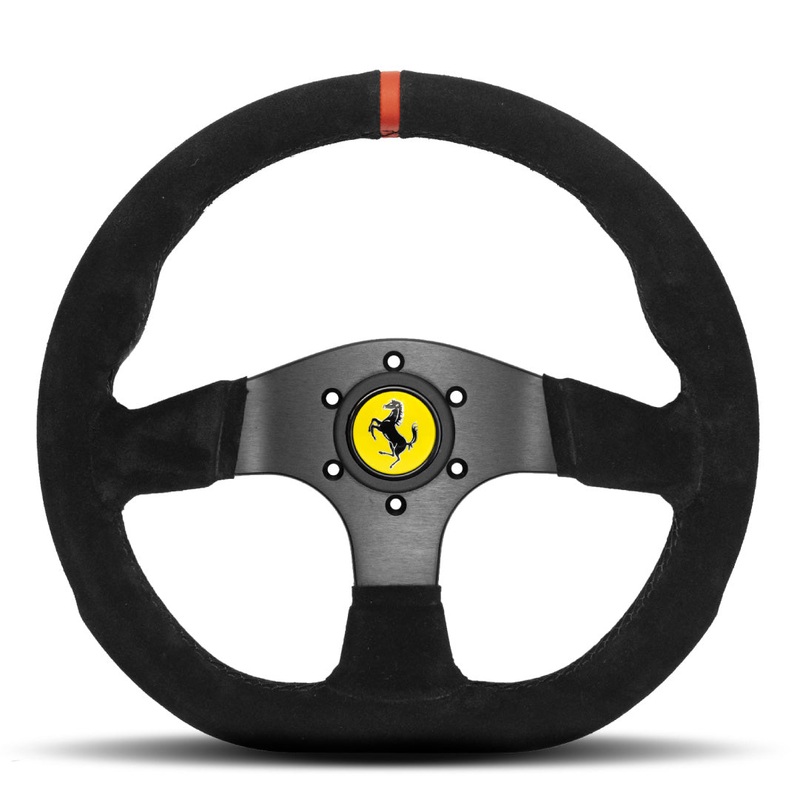 Ferrari 360 Modena Challenge Steering Wheel - Black Suede Black Spokes 330mm