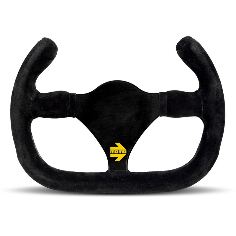 MOMO Mod. 27/C Steering Wheel - Black Suede Black Spokes 270mm