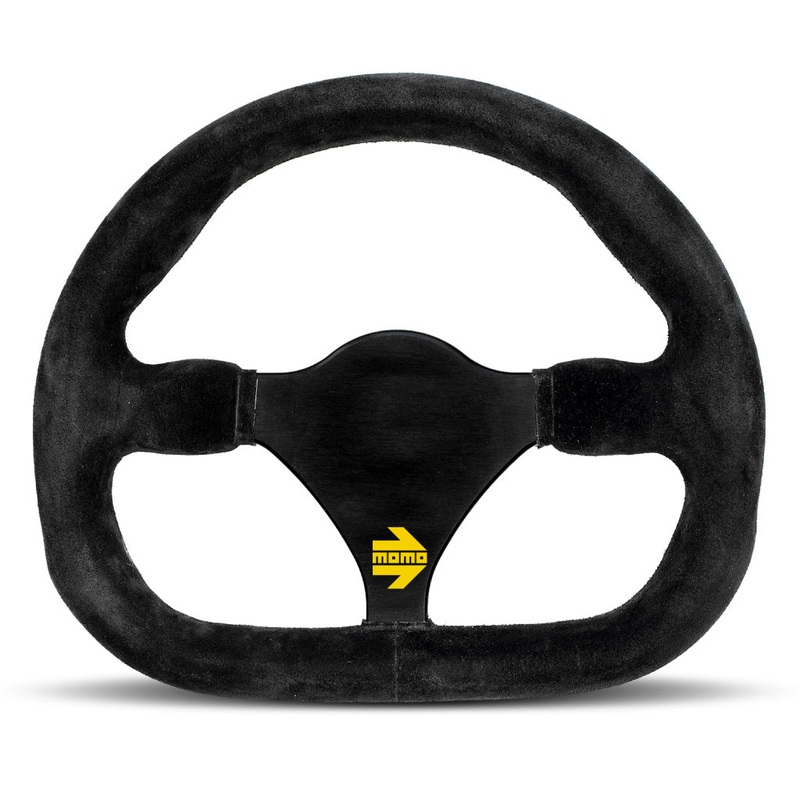 MOMO Mod. 27 Steering Wheel - Black Suede Black Spokes 290mm