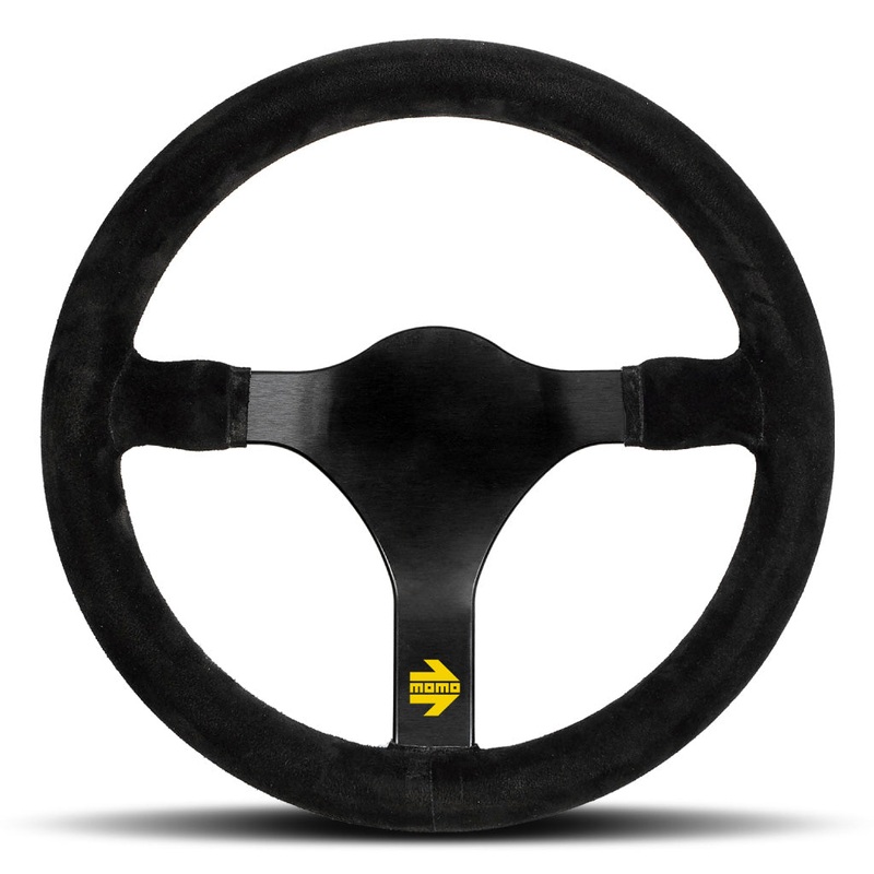 MOMO Mod. 31 Steering Wheel - Black Suede Black Spokes 320mm