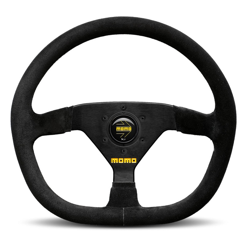 MOMO Mod. 88 Steering Wheel - Black Suede Black Spokes 320mm