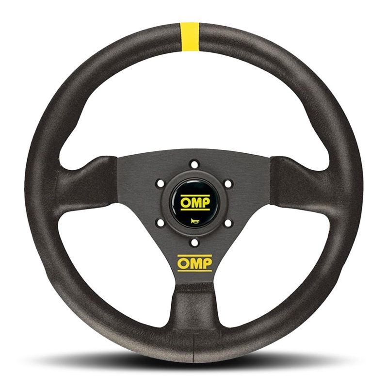 OMP Trecento Scamosciato Steering Wheel - Black Suede Black Spokes 300mm