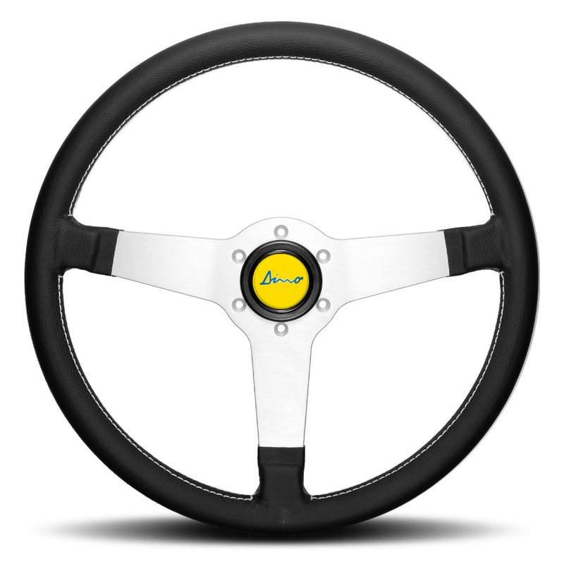 Ferrari Dino 208 308 Steering Wheel - Black Leather Black Spokes 360mm