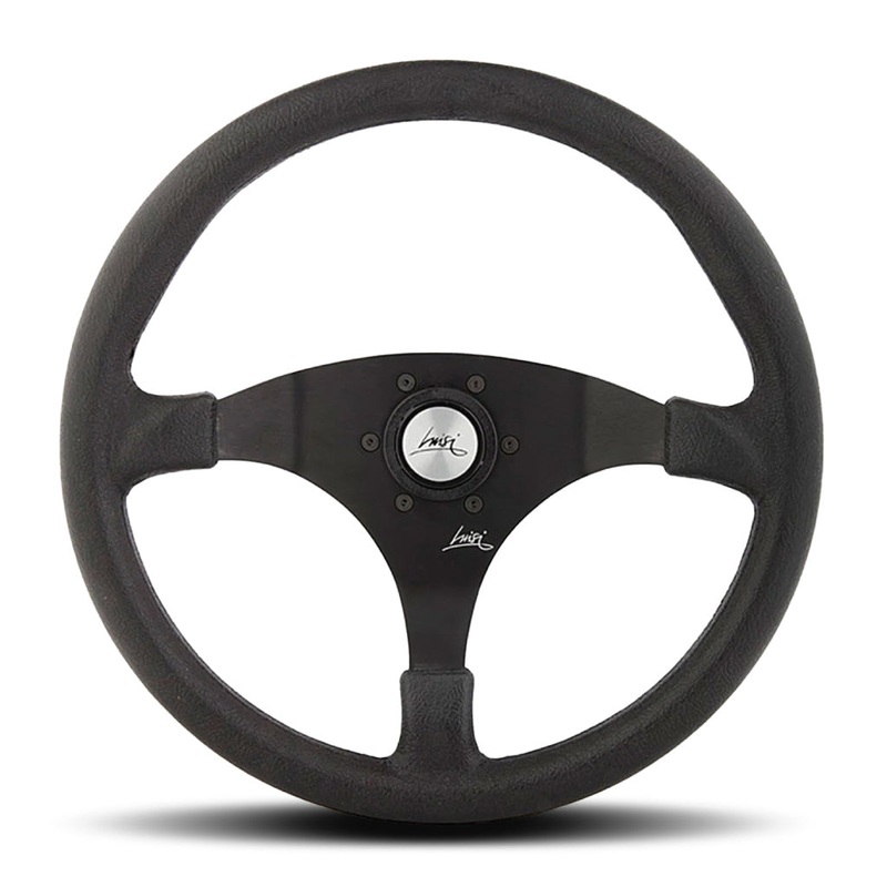 Luisi Marina Steering Wheel - Black Polyurethane Black Spokes 390mm