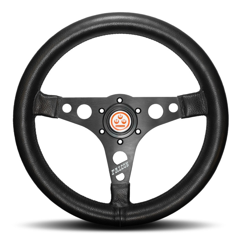 RS Watanabe Falcon Steering Wheel - Black Leather Black Spokes 340mm
