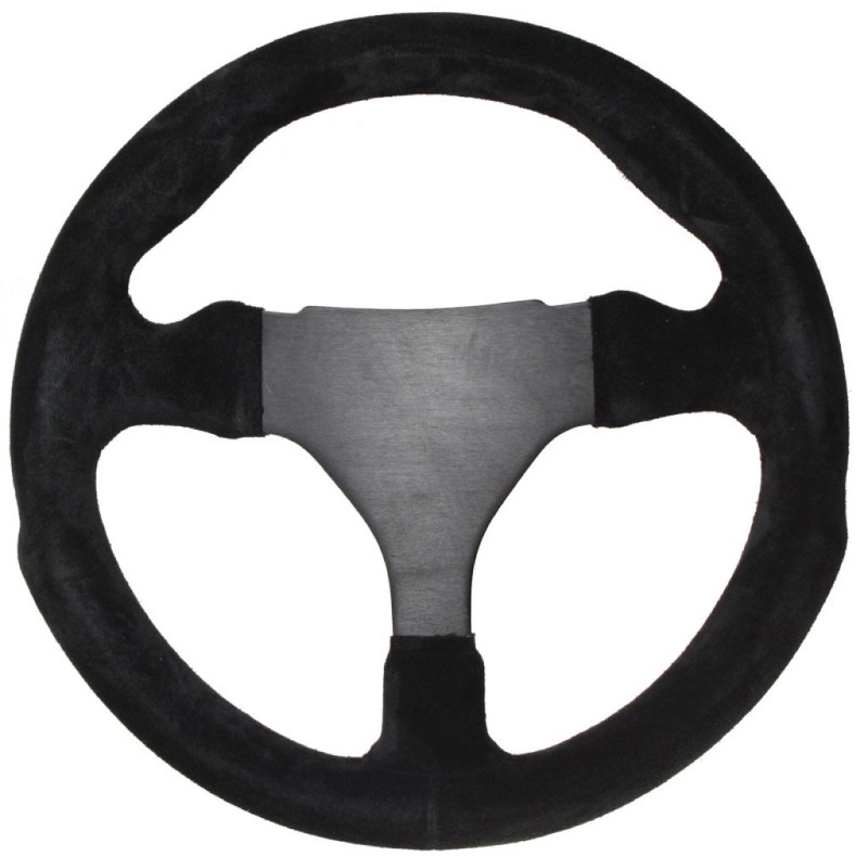 Sport Line Formula Steering Wheel - Black Suede Black Spokes 270mm