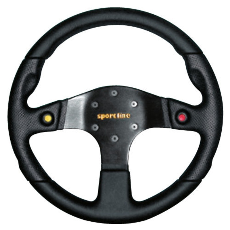 Sport Line Imola 2000 Steering Wheel - Black Leather Black Spokes 330mm