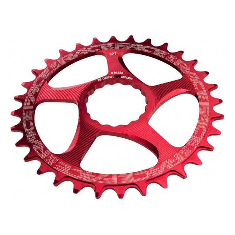 Race Face Cinch Direct Mount Narrow-Wide Chainring - Race Face - Easton Cinch Direct Mount - 6.5-0mm Flip - Round - Red - Alloy - 9-12 Speed - 30T